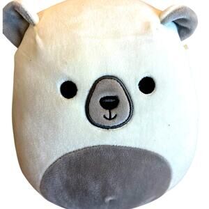Original Squishmallow 8in Brooke Polar Bear Grey Nose White Fuzzy RARE HTF 2021